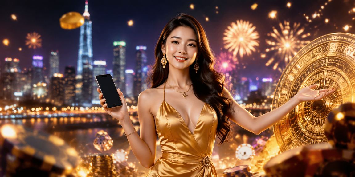 Người dùng tại TP. Hồ Chí Minh trải nghiệm casino trên điện thoại với ánh đèn neon về đêm