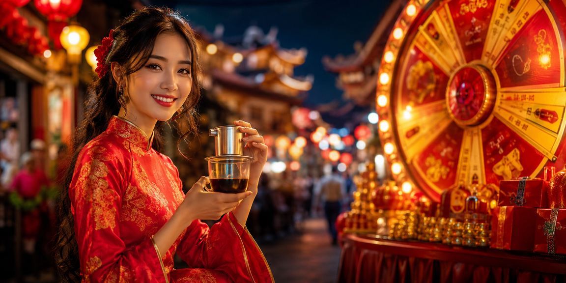 Người dùng Việt Nam thưởng thức cà phê và tham gia chương trình may mắn trực tuyến tại Huế