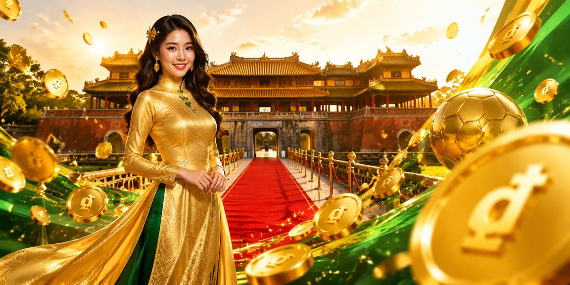 Người dùng tại Huế đăng ký tài khoản và nhận thưởng chào mừng với hình ảnh áo dài truyền thống